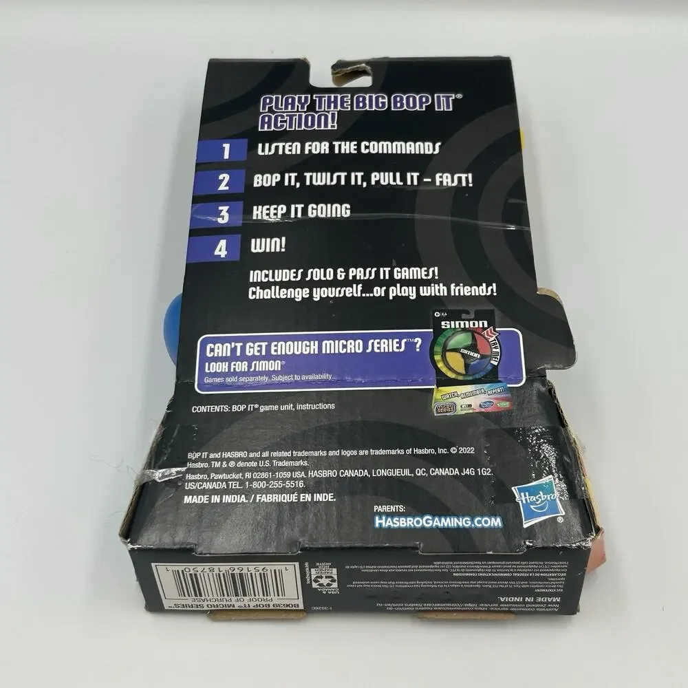 Hasbro NEW Mini Bop It Micro Series Bop It Twist It Pull It Handheld Game Toy